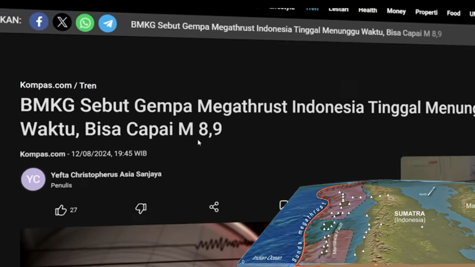 Penjelasan Tentang Gempa Megatrusht Yang Akan Terjadi Selat Sunda Dan Mentawai Siberut